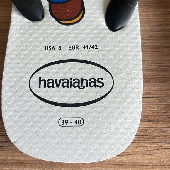 Havaianas Unisex Mario Brothers White/Black Flip Flops Men’s Size 8 - Picture 3 of 8